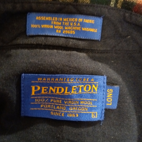 Pendleton Long/Tall Men's Classic Wool Plaid Button Front Shirt Size Large Long - Picture 7 of 7